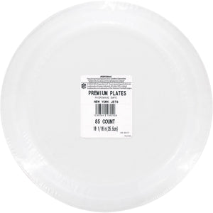 New York Jets NFL Round Paper Plates, 10