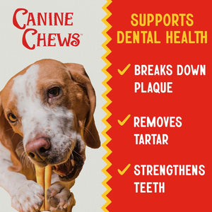 Canine Chews 8" Basted Rawhides for Dogs, 25 ct., Choose Flavor