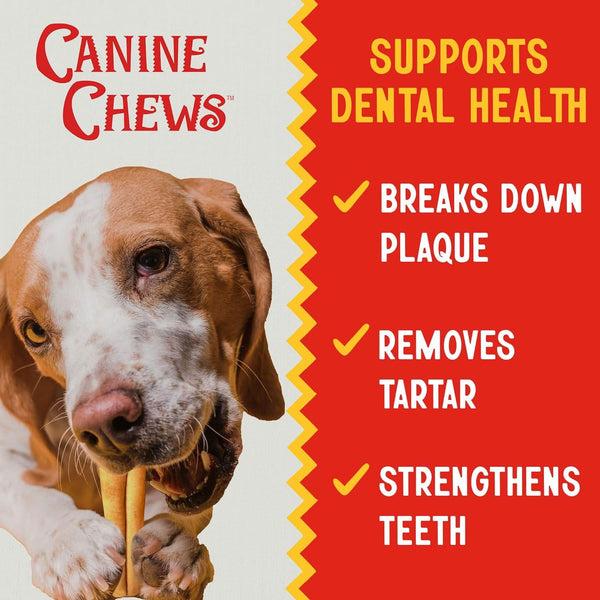 Canine Chews 8" Basted Rawhides for Dogs, 25 ct., Choose Flavor