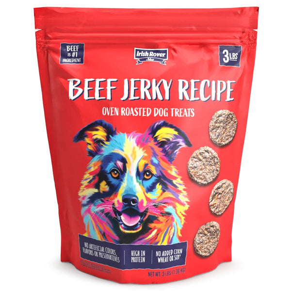 Irish Rover Brisket Jerky Recipe Oven Roasted Dog Treats, 48 oz.