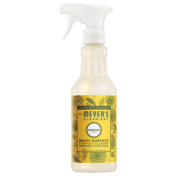 Mrs. Meyers Multi-Surface Cleaner Limited Edition Summer Scents, Dandelion, Fresh Cut Grass, Blueberry, 16 fl oz,  3pk