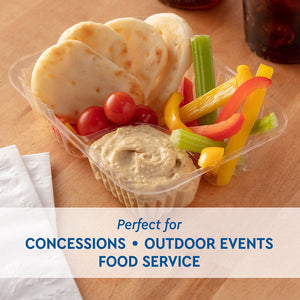 Member's Mark Clear 2-Compartment Nacho Trays 6.5" x 5