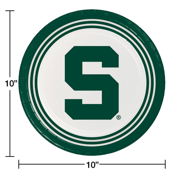 Michigan State Spartans NCAA Round Paper Plates, 10