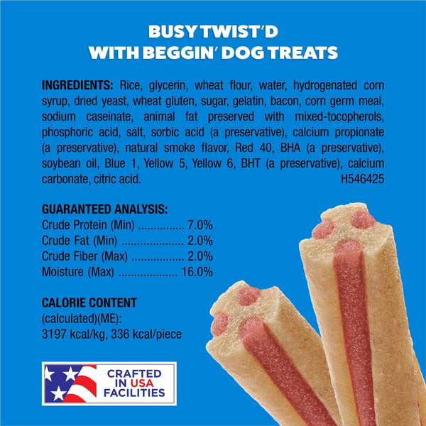 Purina Busy with Beggin’ Twist’d Adult Dog Chew Bone Treats - 18 ct. Pouch