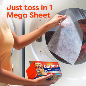 Bounce Pet Hair & Lint Guard Mega Dryer Sheets, Fresh Scent, 210 ct.