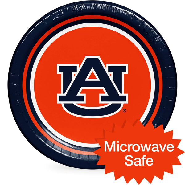 Auburn Tigers NCAA Round Paper Plates, 10