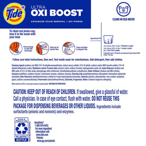Tide Ultra Oxi Boost Liquid Laundry Detergent, 100 loads, 128 fl. oz.