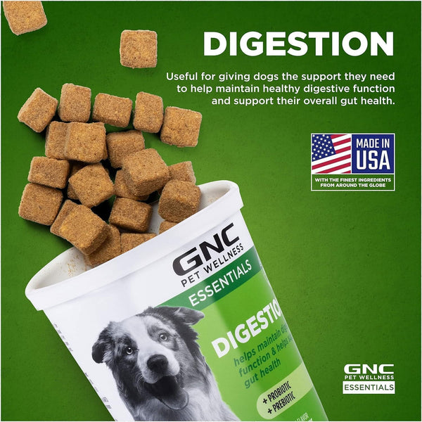 GNC Pets, Bacon Flavored, Digestion Soft Chews for Dogs, 180 ct.