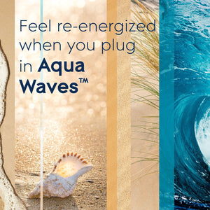 Glade PlugIns Scented Oil, Aqua Waves, 1 Warmer + 9 Refills