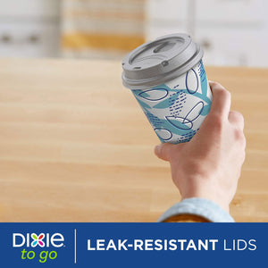 Dixie® To Go 12 oz. Paper Cup with Leak-Resistant Lid, 92 ct.