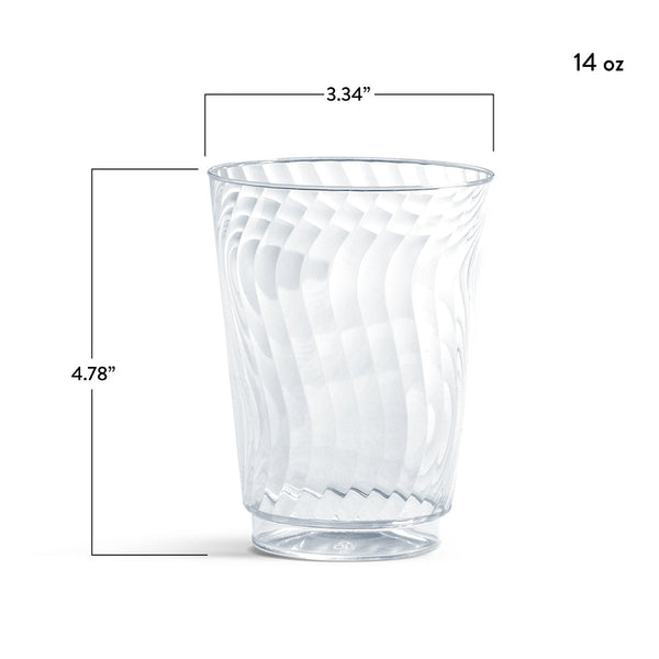 Chinet Crystal Plastic Cups, 14 oz., 180 ct.