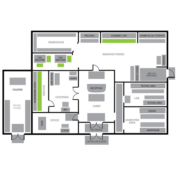 General Purpose WorkStep Floor Mat, Black (36" x 60" x .5")