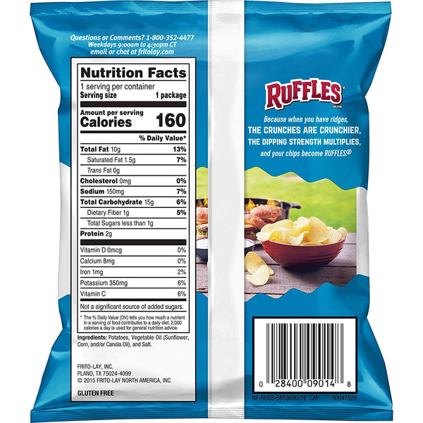 Ruffles Original Potato Chips, 1 oz., 50 pk.