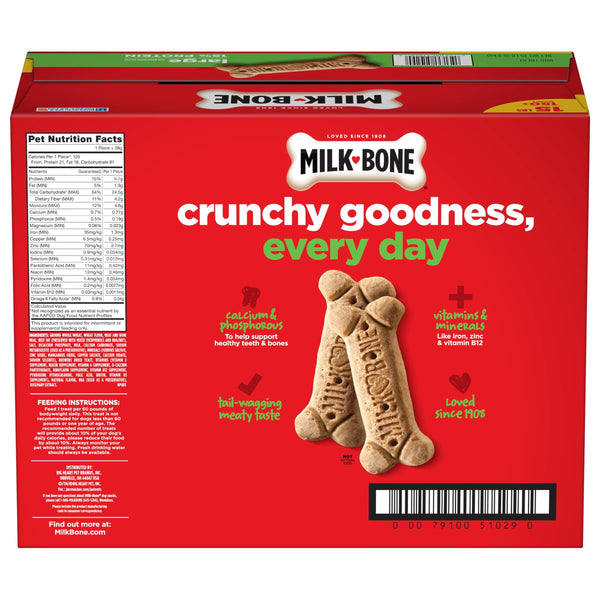 Milk-Bone Original Flavor Large Crunchy Dog Biscuits, 15 lbs.