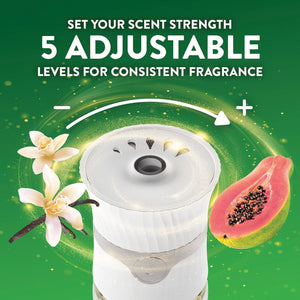 Air Wick Plug In Scented Oil Air Freshener, Vanilla & Pink Papaya, 2 Warmers +7 Refills
