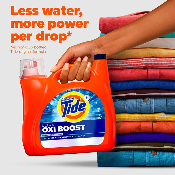 Tide Ultra Oxi Boost Liquid Laundry Detergent, 100 loads, 128 fl. oz.
