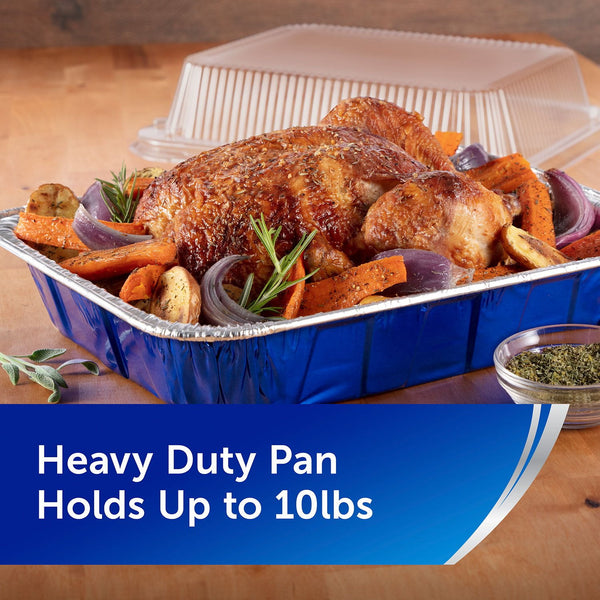 Reynolds Kitchens Aluminum 10 lb. Roaster with Lids, 12" x 9" x 3" 8 ct.