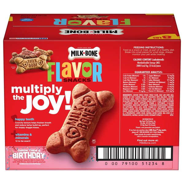 Milk-Bone Flavor Snacks Variety Pack Small Crunchy Dog Biscuits, 8 lbs.