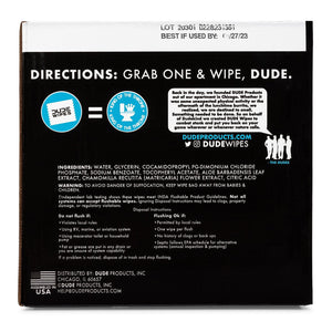 DUDE WIPES XL Flushable Wipes, Fragrance Free, 8 ct., 400 wipes