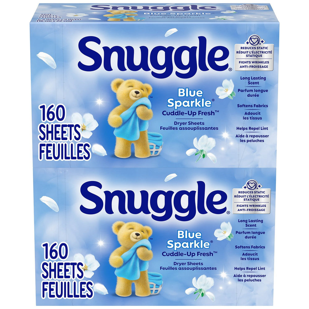 Snuggle Fabric Softener Dryer Sheets, Blue Sparkle, 320 ct.