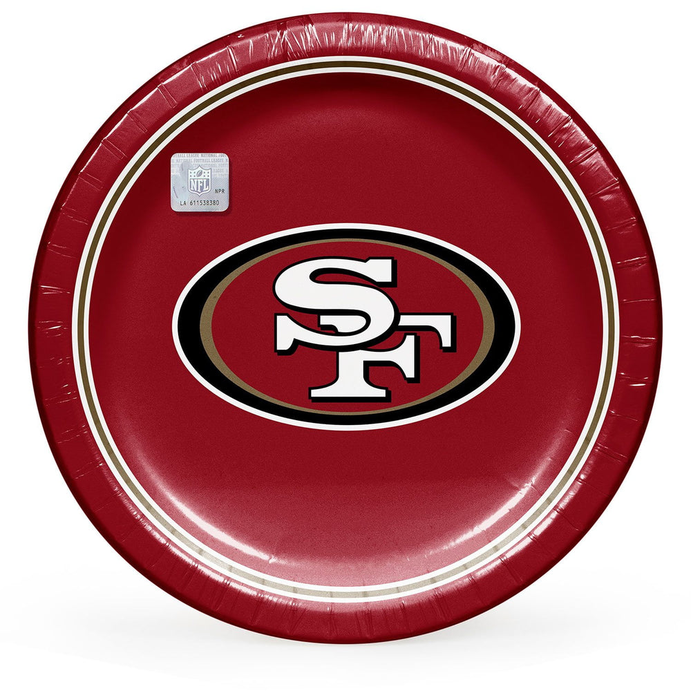 San Francisco 49ers NFL Round Paper Plates, 10