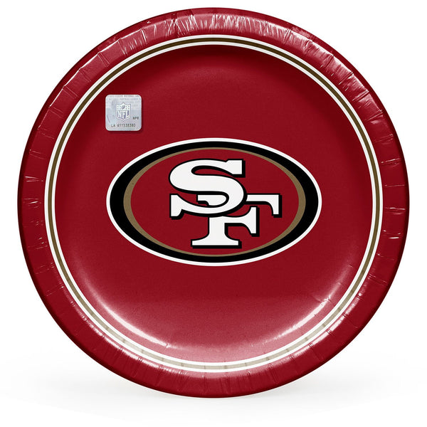 San Francisco 49ers NFL Round Paper Plates, 10
