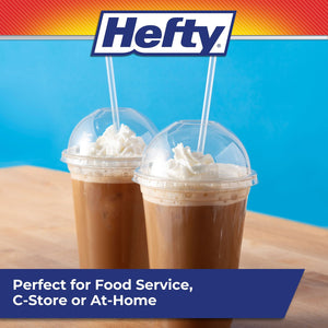 Hefty Jumbo Translucent Wrapped Plastic Straws, 10.25
