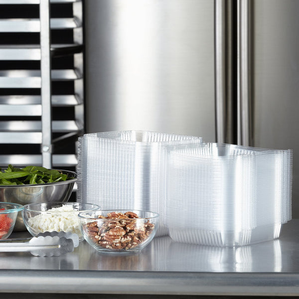 Hefty Clear Hinged Lid Plastic Container, 8" x 8" (125 ct.)