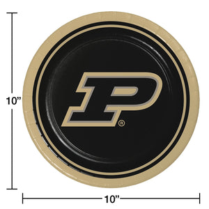 Purdue Boilermakers NCAA Round Paper Plates, 10