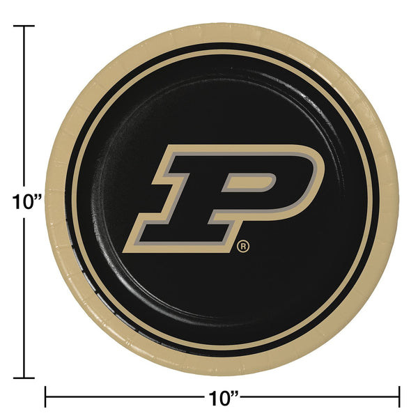 Purdue Boilermakers NCAA Round Paper Plates, 10