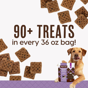 Waggin Train Pork & Bacon with Banana Recipe, High Protein Waffles Dog Treats, 36 oz.