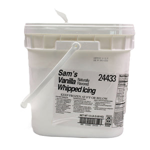 Sam's Vanilla Whipped Icing, Frozen, Bucket, 13 lbs.