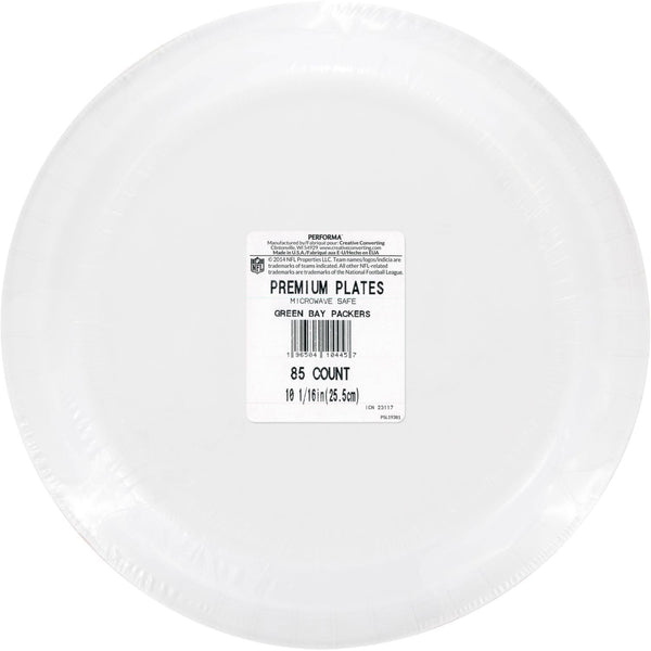 Green Bay Packers NFL Round Paper Plates, 10
