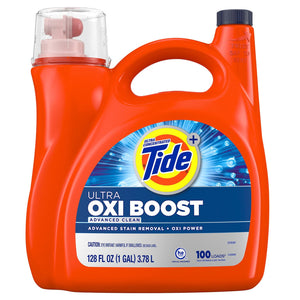 Tide Ultra Oxi Boost Liquid Laundry Detergent, 100 loads, 128 fl. oz.