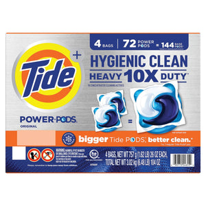 Tide Hygienic Clean Power PODS Laundry Detergent Pacs, Original, 72 ct.