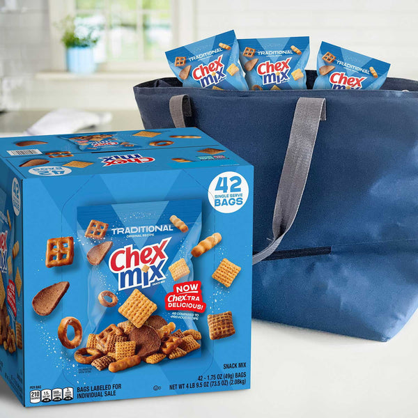 Chex Mix Traditional Savory Snack Mix, 1.75 oz., 42 pk.