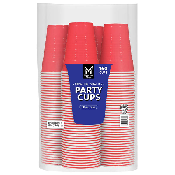 Member's Mark Premium Quality Coral Cups, 18 fl. oz., 160ct.