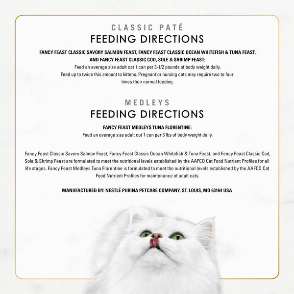 Purina Fancy Feast Variety Pack, Wet Cat Food, 48 ct., 3 oz., Choose Flavor