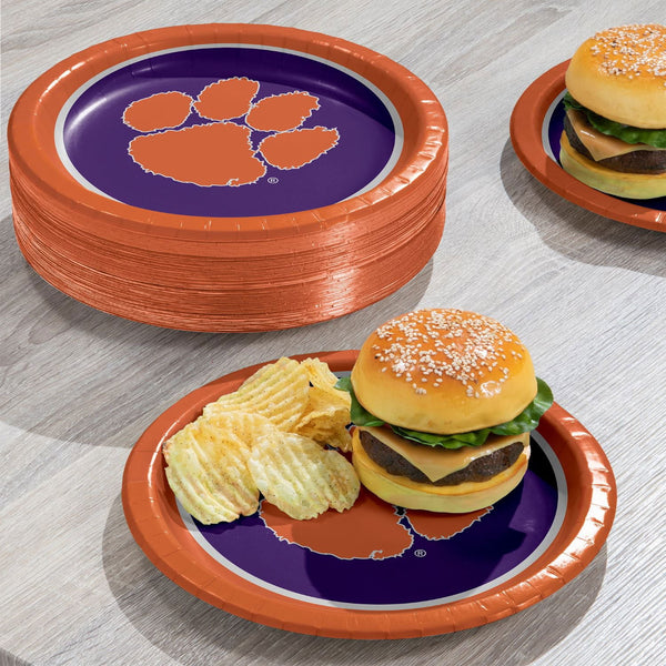 Clemson Tigers NCAA Round Paper Plates, 10