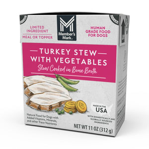 Member's Mark Turkey Stew with Vegetables Wet Dog Food, 11 oz., 24 boxes