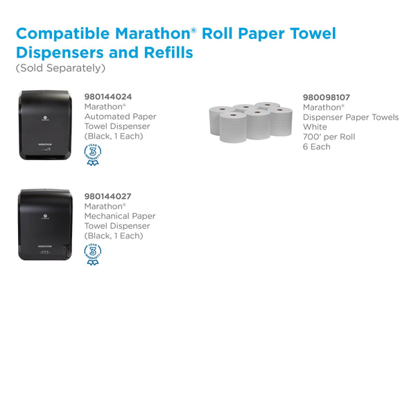 Marathon Automated Hardwound Paper Towel Dispenser, Black
