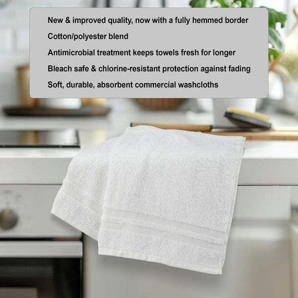 Member's Mark Commercial Hospitality Hand Towels, 12-Pack, White