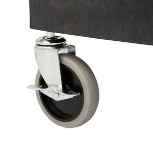 24" x 18" Plastic Utility Tub Cart- Three Shelf  Black