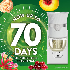 Air Wick Plug In Scented Oil Air Freshener, Sea Spray & Breeze, Sweet Peach, 1 warmer + 6 refills