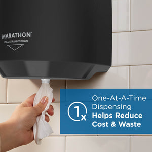 Marathon Manual Centerpull Paper Towel Dispenser, Black
