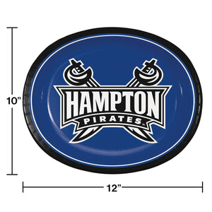 Hampton University NCAA HBCU Oval Paper Plates, 50 ct.