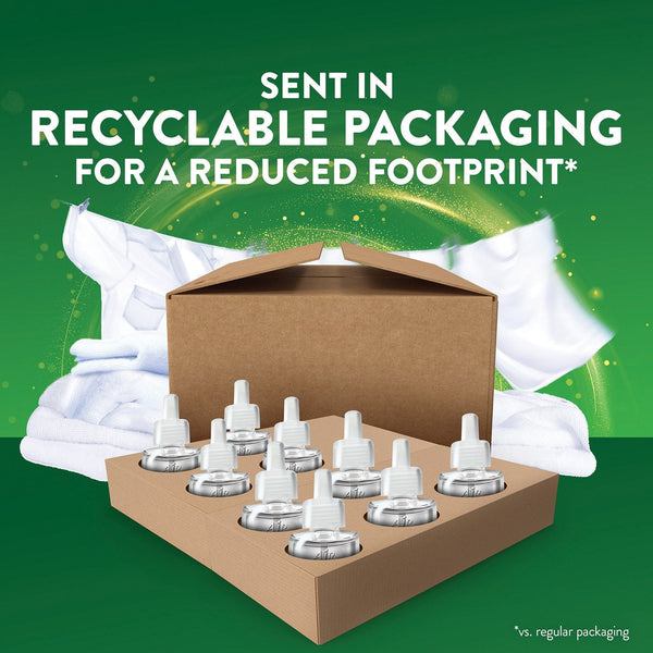 Air Wick Plug In Scented Oil Air Freshener Refills, Fresh Linen, 9 refills