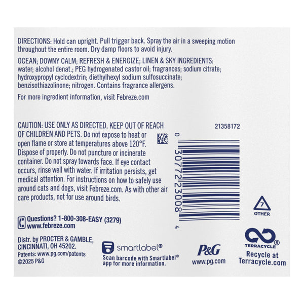 Febreze Air Mist Air Freshener Spray, Mixed Scent, 4ct., 32.4 oz.