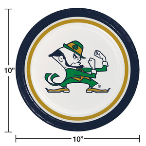 Notre Dame Fighting Irish NCAA Round Paper Plates, 10
