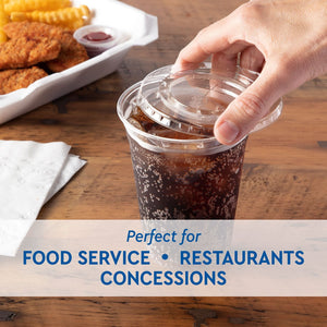 Member's Mark Clear Flat Plastic Lids with Straw Slot 500 ct.